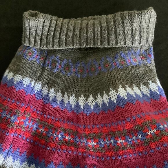 Lane Bryant Fair Isle Heather Gray L/S Mock Turtleneck Sweater Dress 14/16 NWOT - Picture 6 of 11